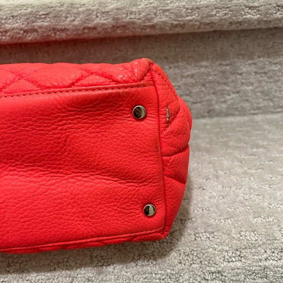 100% authentic Kate Spade Maryanne bright orange quilted - Picture 6 of 7